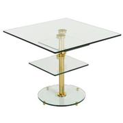 Square Clear Gold Side Table  alternate image, 2 of 2 images.