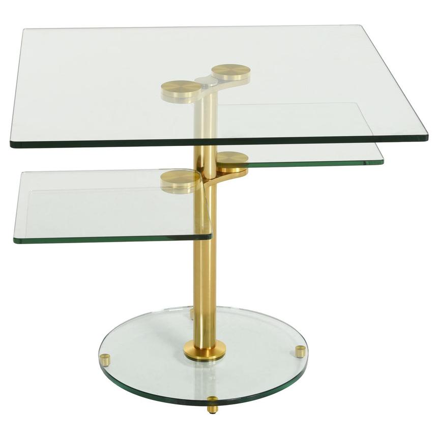 Square Clear Gold Side Table main image, 1 of 2 images.