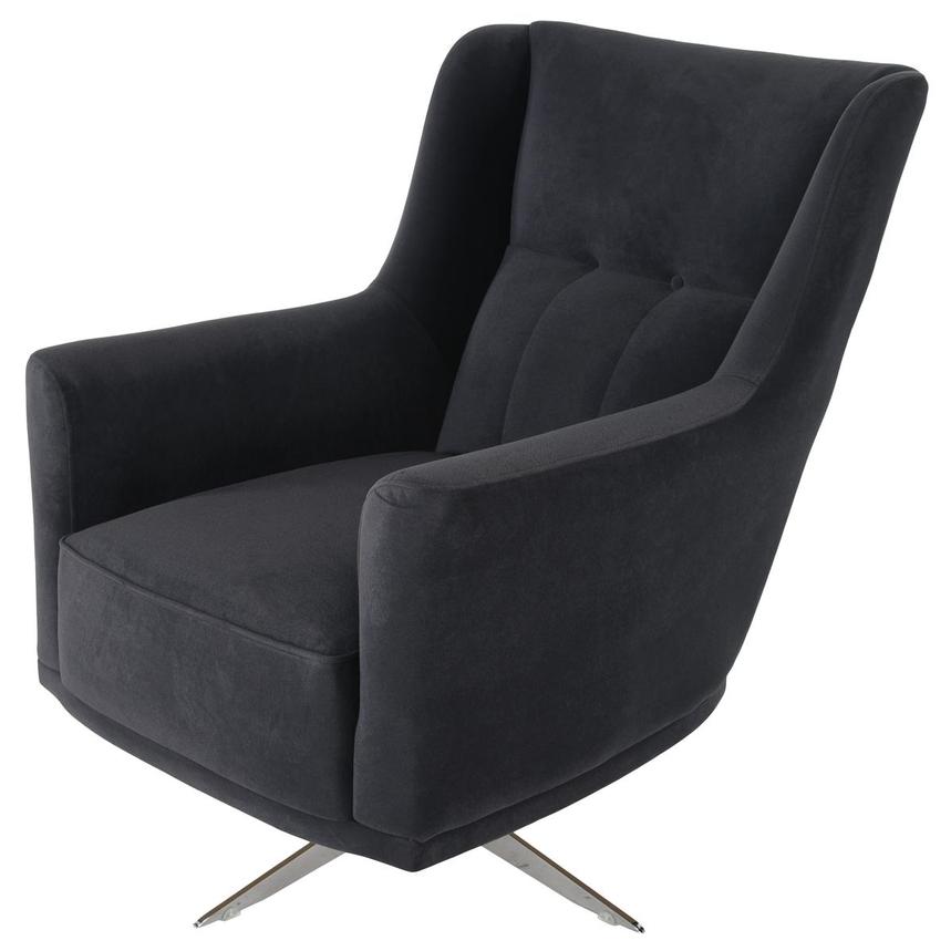 Loretto Navy Swivel Accent Chair  main image, 1 of 4 images.