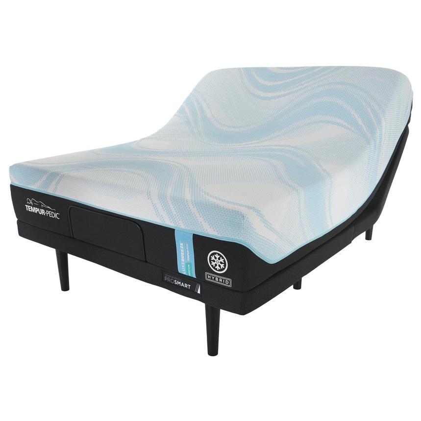 LuxeBreeze Hybrid-Med Soft Twin XL Mattress w/Ergo® ProSmart Powered Base by Tempur-Pedic  main image, 1 of 6 images.