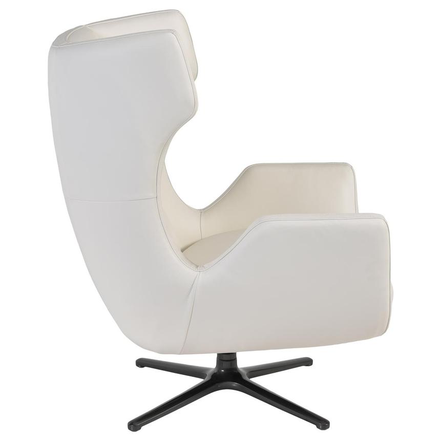 Domenico White Leather Accent Chair  alternate image, 3 of 7 images.