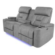 Optimus Power Reclining Sofa w/Console  main image, 1 of 8 images.
