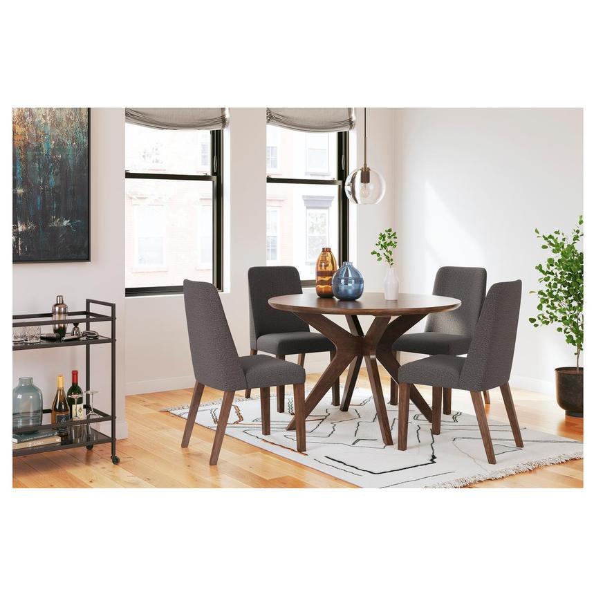 Brenn Dark Gray 5-Piece Round Dining Set  alternate image, 2 of 12 images.