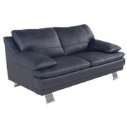 Rio Blue Leather Loveseat  alternate image, 2 of 7 images.