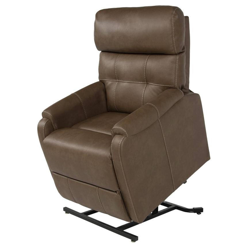 Dove Brown Power Lift Recliner w/Massage & Heat main image, 1 of 9 images.
