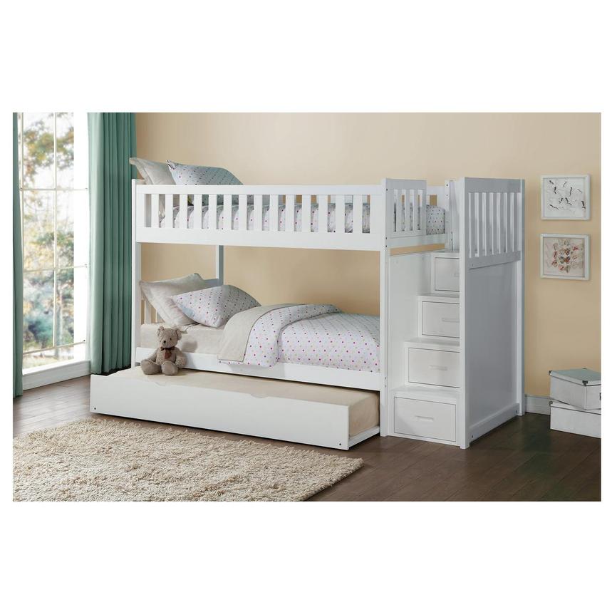 Balto White Twin Bunk Bed w/Storage  alternate image, 3 of 7 images.