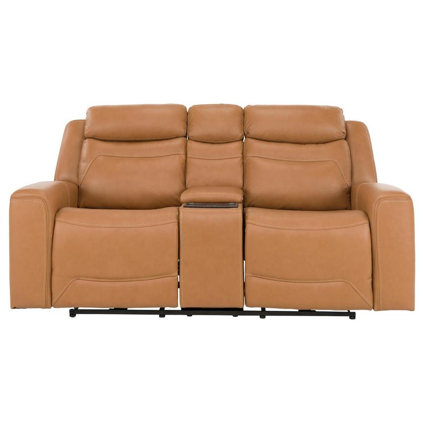 Byron Leather Power Reclining Sofa w/Console  alternate image, 3 of 12 images.