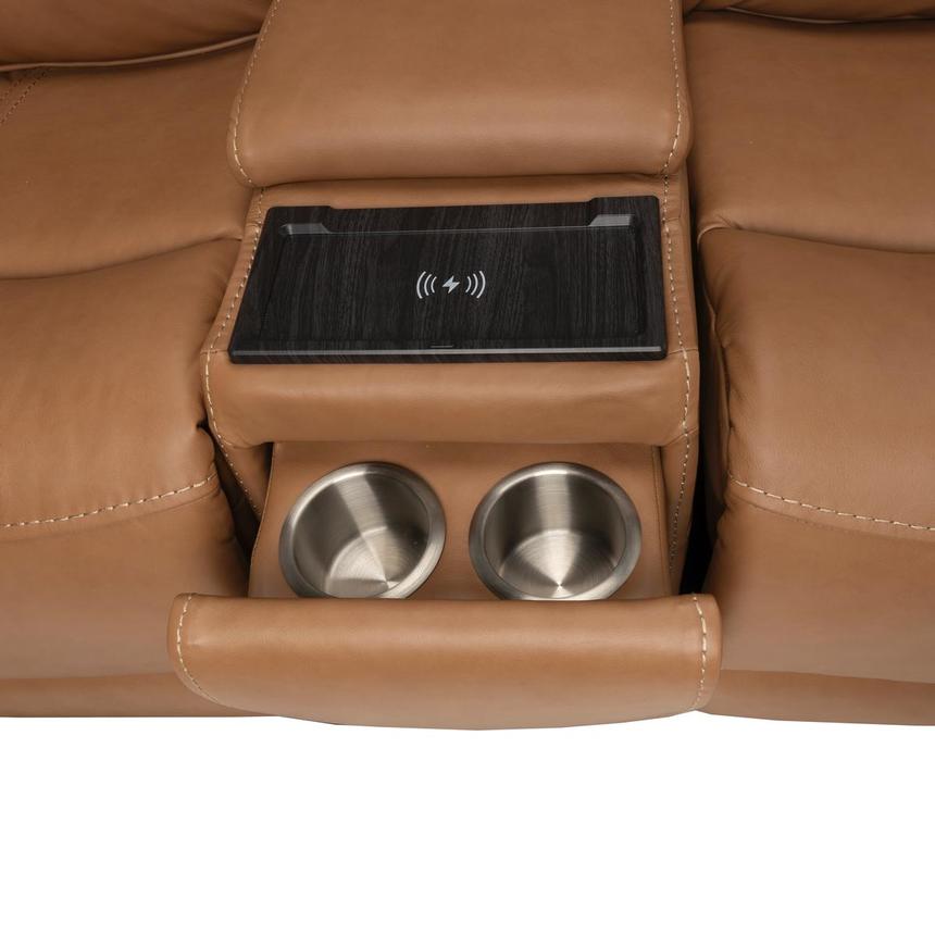 Byron Leather Power Reclining Sofa w/Console  alternate image, 7 of 11 images.