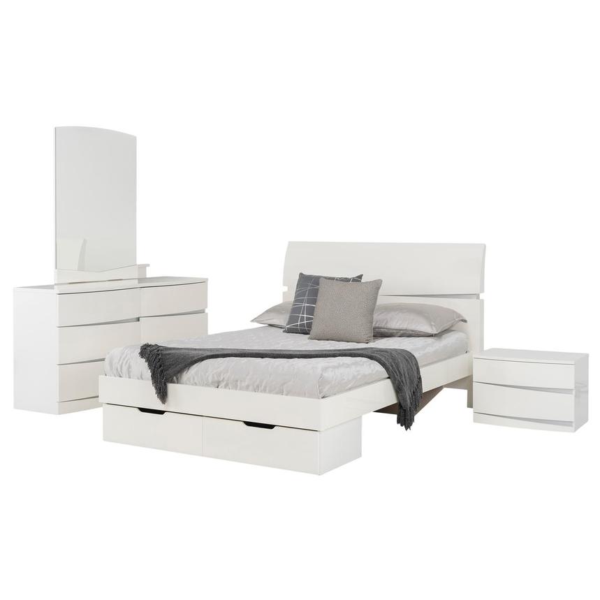 Brighton White 4-Piece Full Storage Bedroom Set main image, 1 of 5 images.