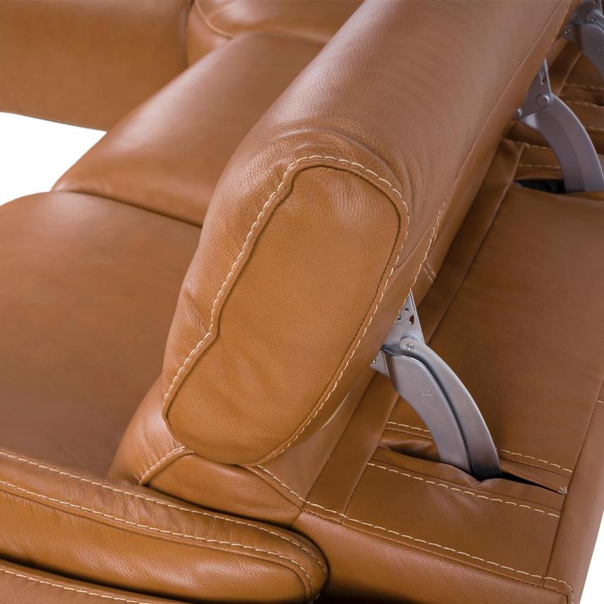 Kamet Tan Leather Power Reclining Sectional with 4PCS/2PWR  alternate image, 5 of 7 images.