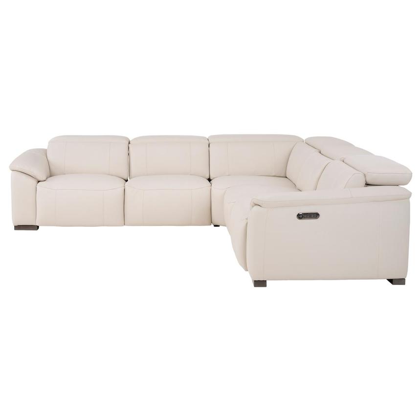 Luanne Leather Power Reclining Sectional with 5PCS/2PWR  alternate image, 3 of 7 images.