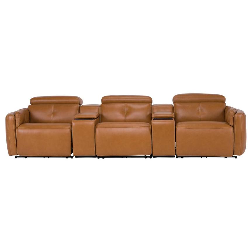 Kamet Tan Home Theater Leather Seating with 5PCS/3PWR  main image, 1 of 7 images.