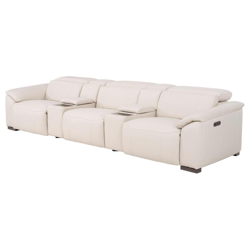 Luanne Home Theater Leather Seating with 5PCS/3PWR  alternate image, 3 of 8 images.