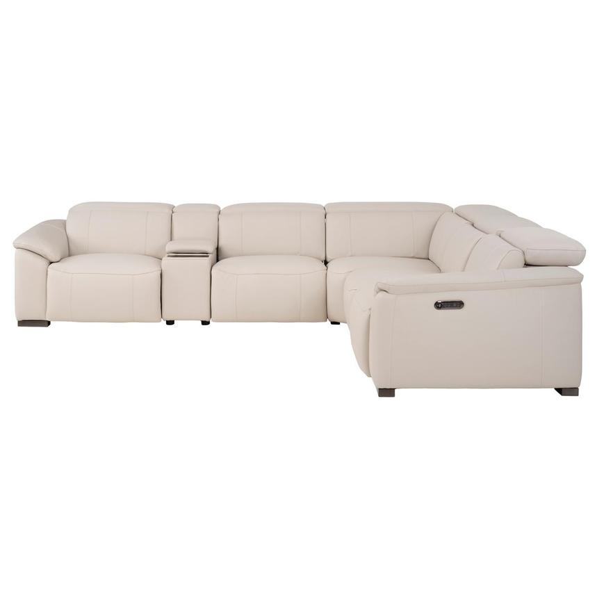 Luanne Leather Power Reclining Sectional with 6PCS/2PWR  alternate image, 3 of 9 images.