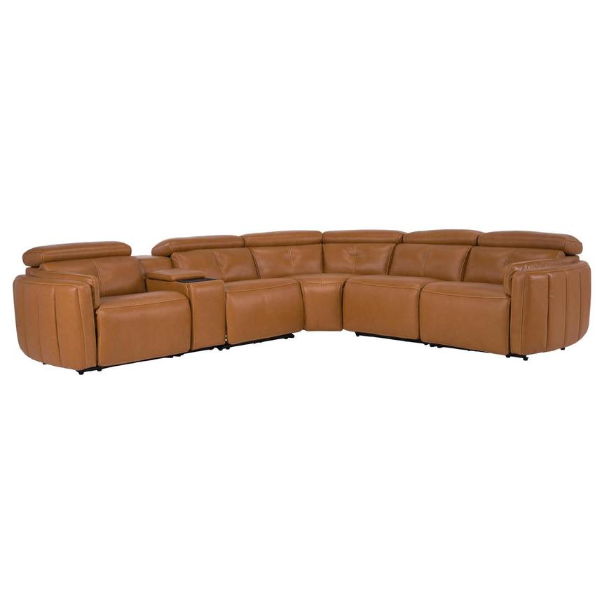 Kamet Leather Power Reclining Sectional with 6PCS/3PWR
