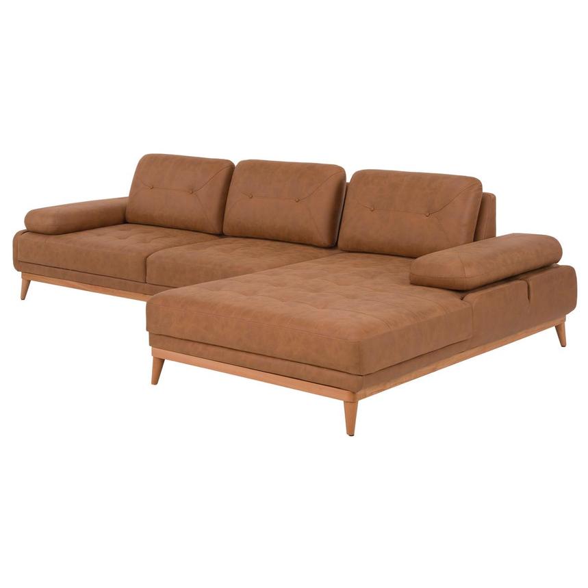 Pralin Brown Corner Sofa w/Right Chaise  main image, 1 of 11 images.