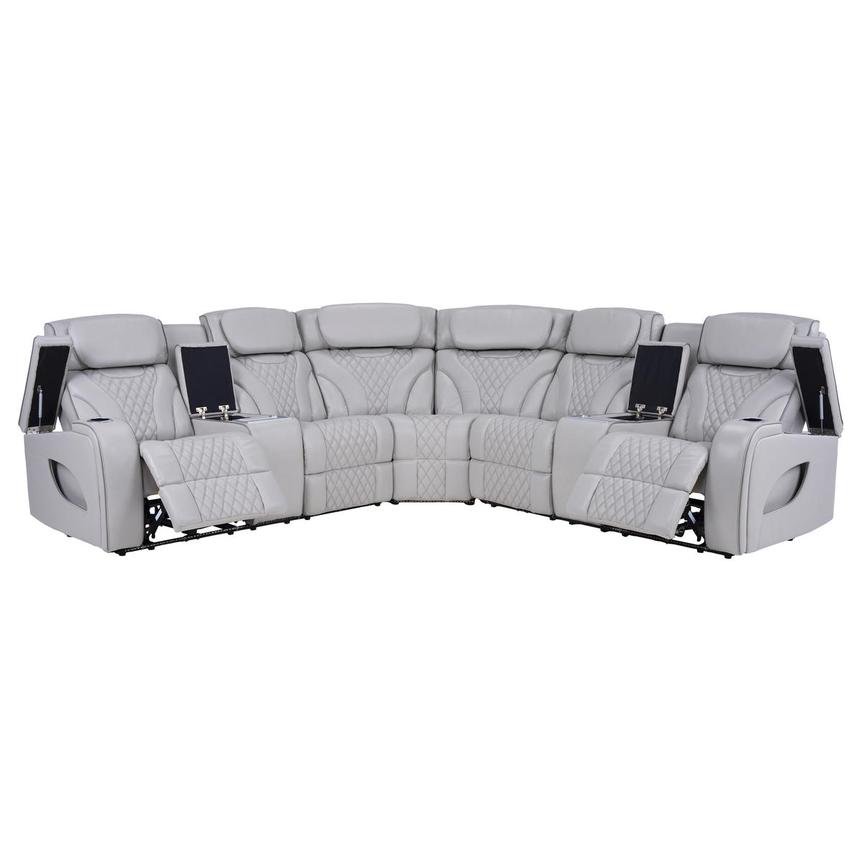Pummel Gray Power Corner Sofa  alternate image, 3 of 16 images.