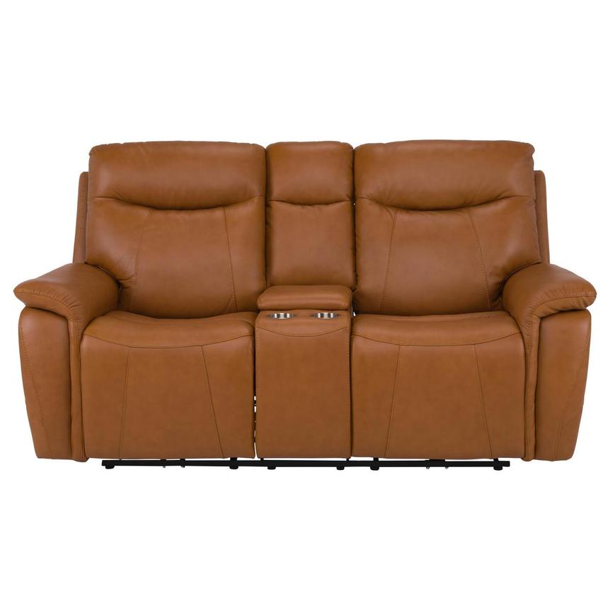 Julian Leather Power Reclining Sofa w/Console  main image, 1 of 11 images.