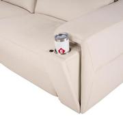 Trevor Leather Power Reclining Sofa w/Console  alternate image, 7 of 11 images.