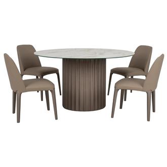 Donovan/Karyn 5-Piece Round Dining Set