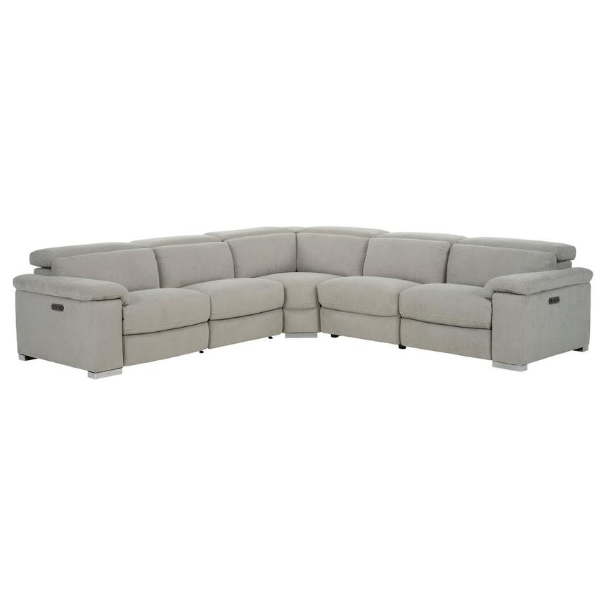 Karly Light Gray Power Reclining Sectional with 5PCS/2PWR  main image, 1 of 8 images.