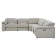 Karly Light Gray Power Reclining Sectional with 5PCS/2PWR  alternate image, 3 of 8 images.