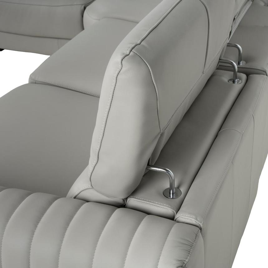 Marcelo 2.0 Leather Power Reclining Sectional with 5PCS/2PWR alternate image, 6 of 9 images.