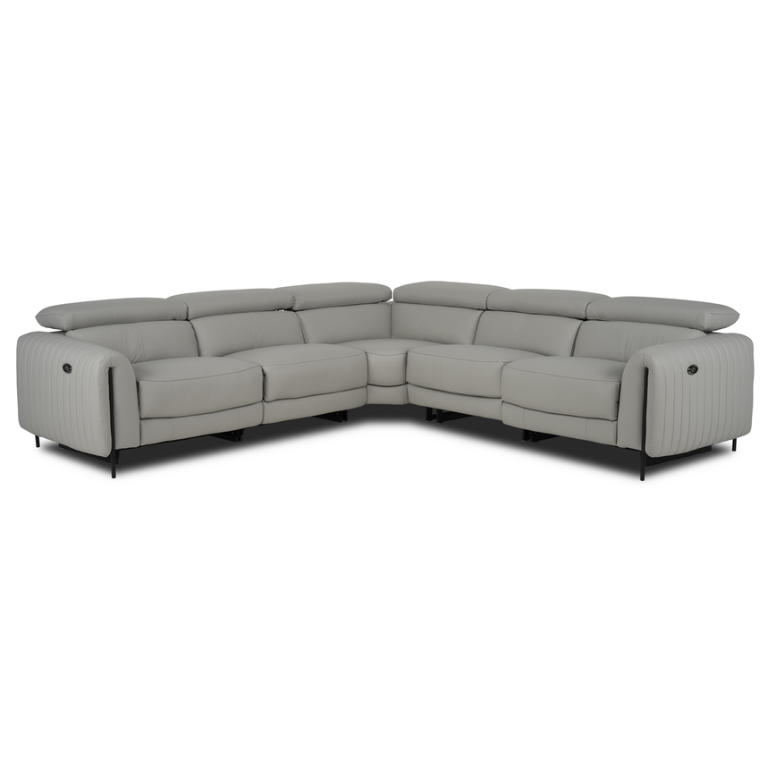 Marcelo 2.0 Leather Power Reclining Sectional with 5PCS/2PWR main image, 1 of 9 images.