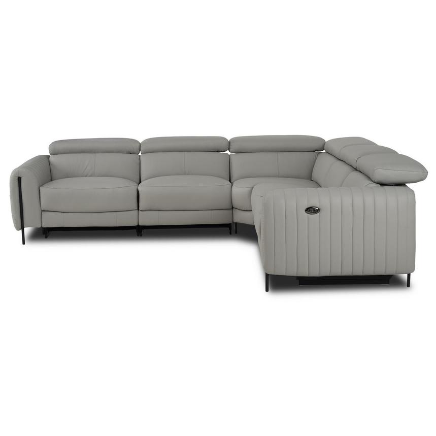 Marcelo 2.0 Leather Power Reclining Sectional with 5PCS/3PWR alternate image, 3 of 9 images.