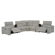 Karly Light Gray Power Reclining Sectional with 7PCS/3PWR  alternate image, 2 of 12 images.