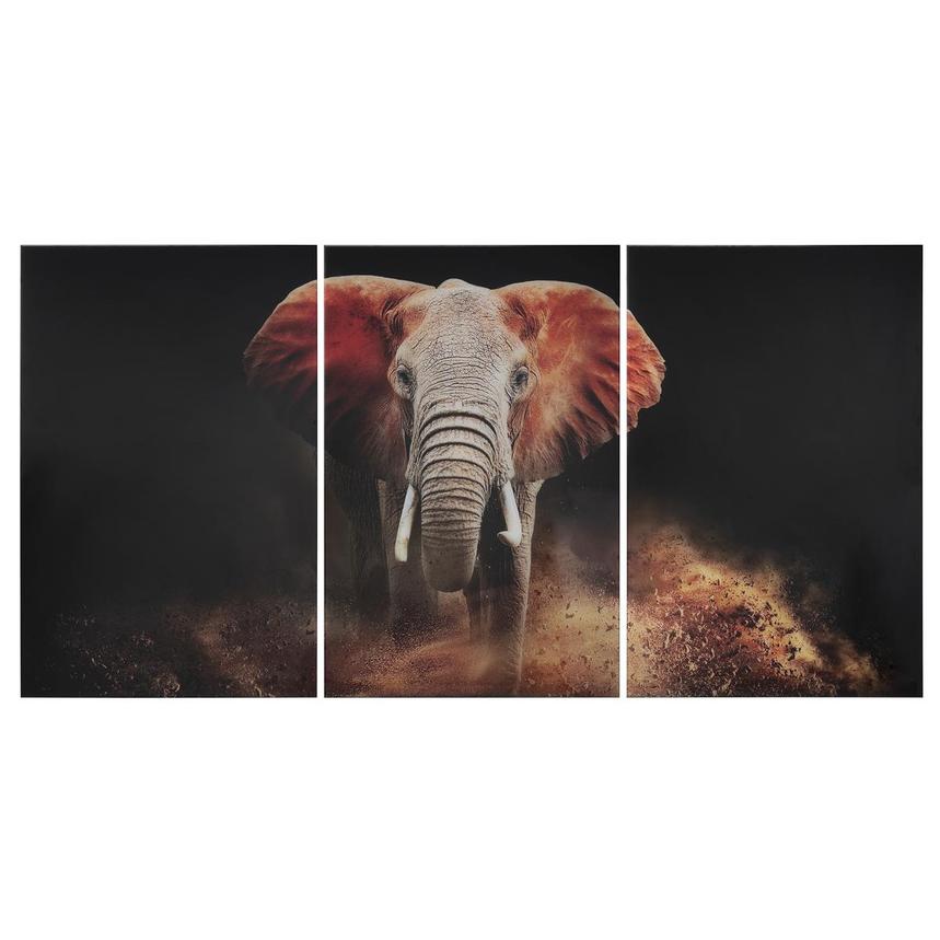 Elephant Set of 3 Acrylic Wall Art  main image, 1 of 3 images.