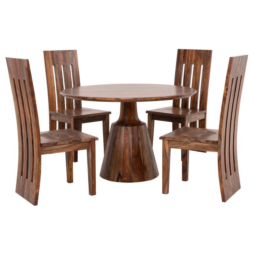 Brownstone 5-Piece Round Dining Set main image, 1 of 16 images.