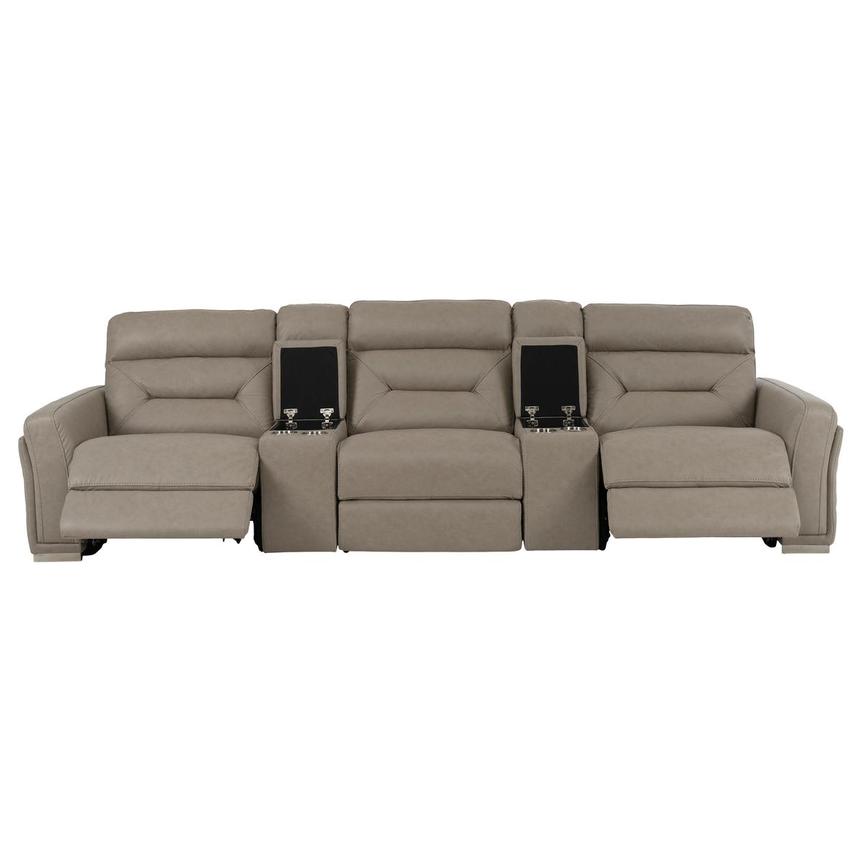 Kim Taupe Home Theater Seating with 5PCS/2PWR  alternate image, 3 of 8 images.