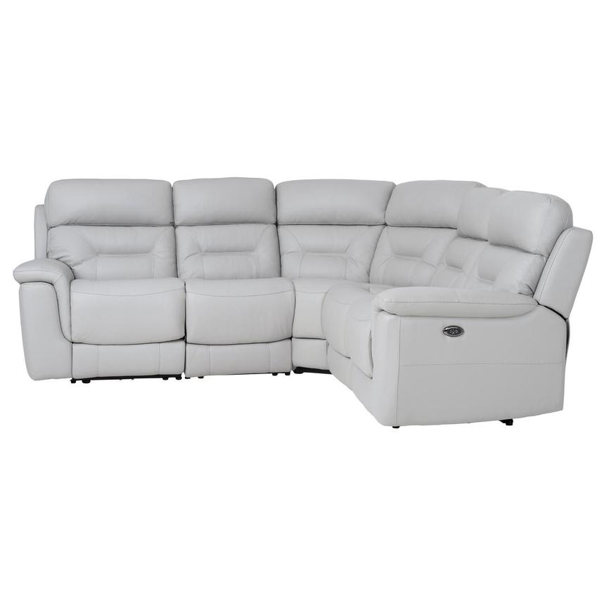 Palmer Leather Power Reclining Sectional with 5PCS/2PWR  alternate image, 3 of 7 images.