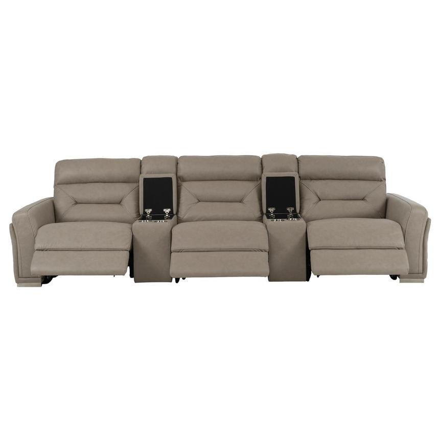 Kim Taupe Home Theater Seating with 5PCS/3PWR  alternate image, 3 of 8 images.