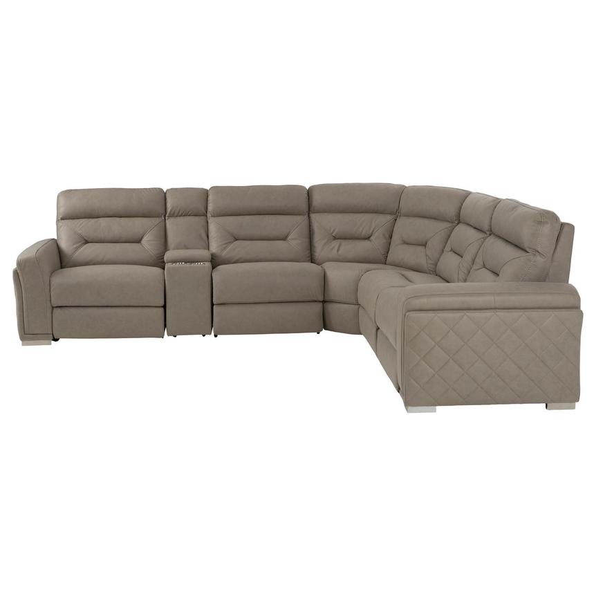 Kim Taupe Power Reclining Sectional with 6PCS/2PWR  alternate image, 3 of 9 images.