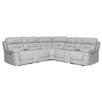 Palmer Leather Power Reclining Sectional with 7PCS/3PWR