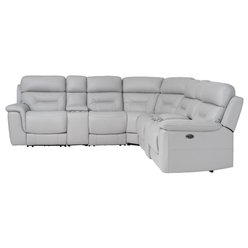 Palmer Leather Power Reclining Sectional with 7PCS/3PWR  alternate image, 3 of 10 images.