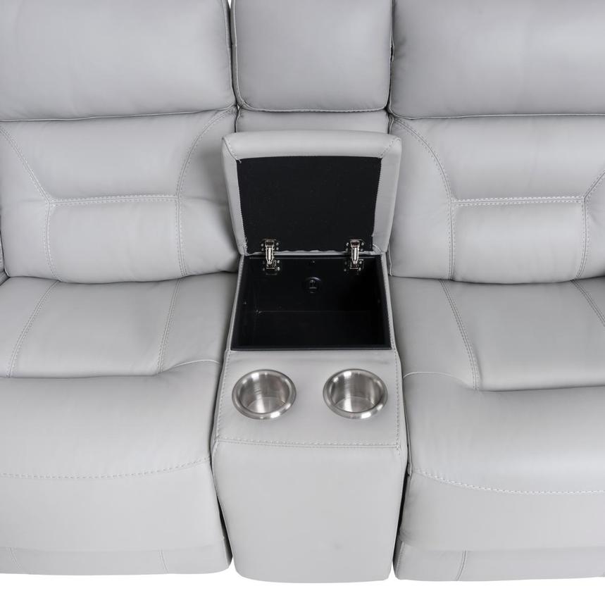 Palmer Leather Power Reclining Sectional with 7PCS/3PWR  alternate image, 5 of 10 images.