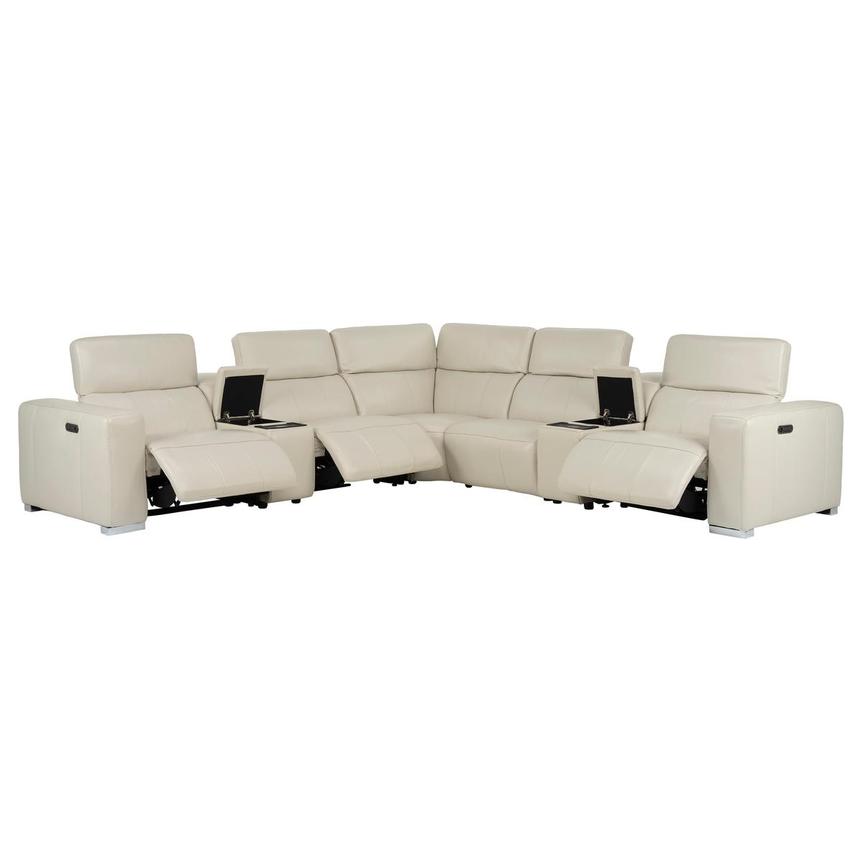 Samar Leather Power Reclining Sectional with 7PCS/3PWR  alternate image, 3 of 13 images.