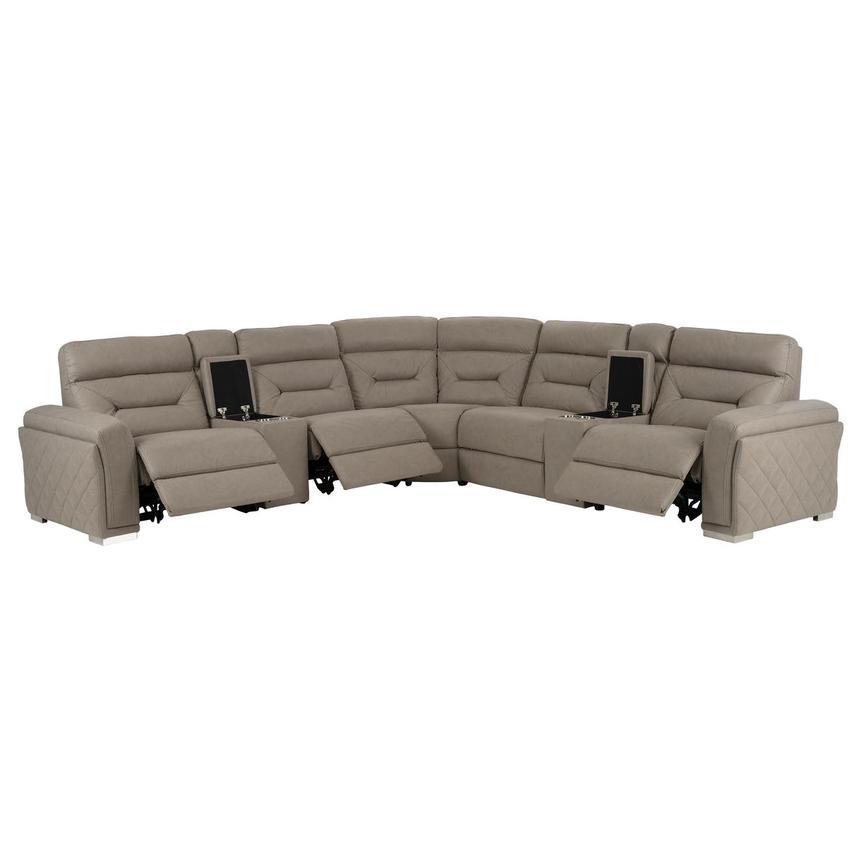 Kim Taupe Power Reclining Sectional with 7PCS/3PWR  alternate image, 3 of 10 images.