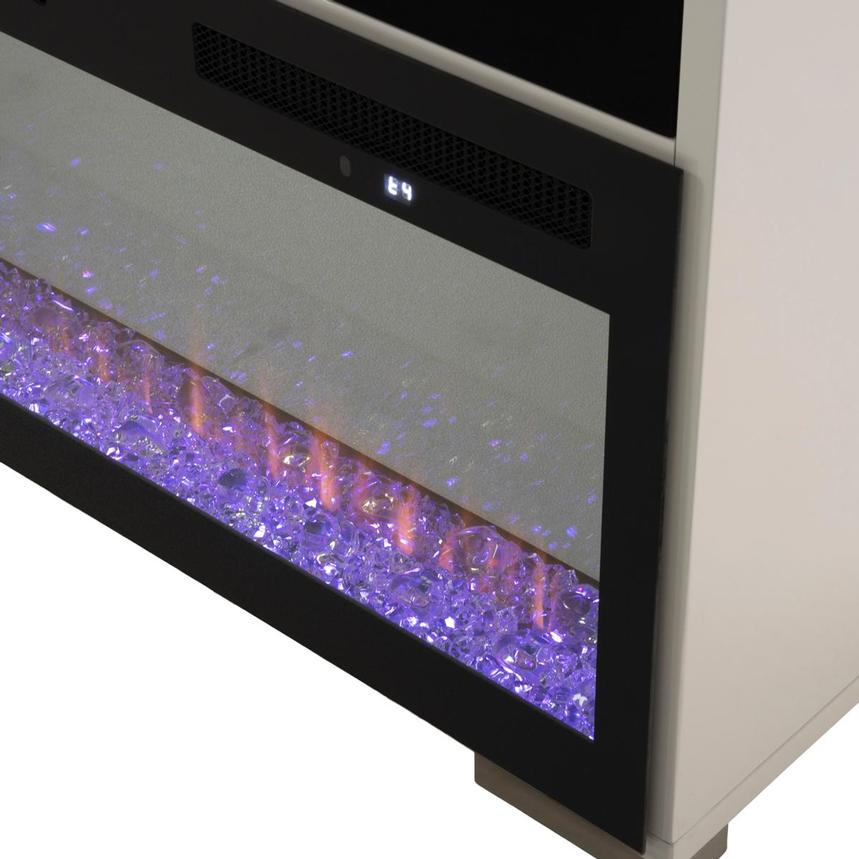 Totem White/Black Electric Fireplace | El Dorado Furniture
