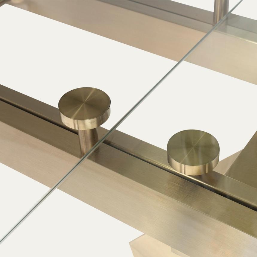 Landon Gold Extendable Dining Table alternate image, 9 of 10 images.