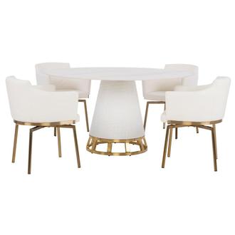 Khloe/Kairy 5-Piece Round Dining Set