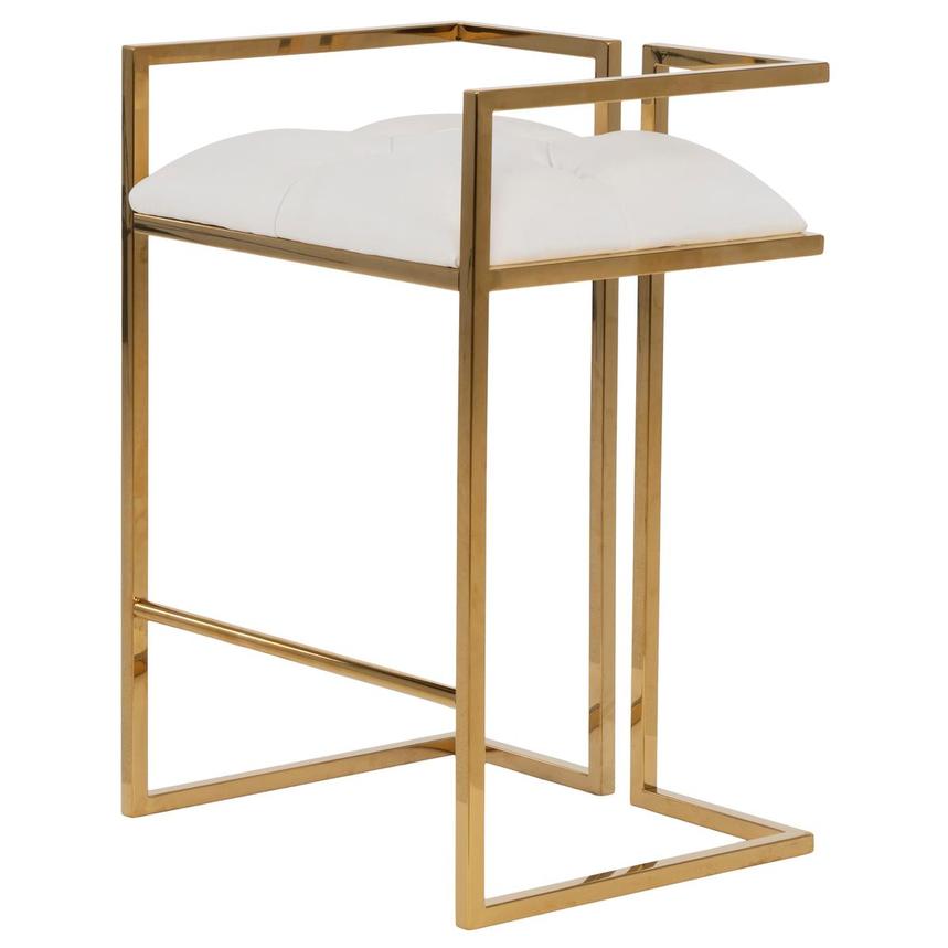 Dixie White/Gold Counter Stool  main image, 1 of 8 images.