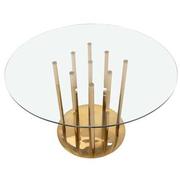Cascada Gold 5-Piece Round Dining Set  alternate image, 4 of 16 images.