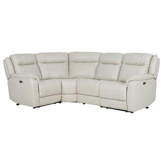 Samuel Leather Power Reclining Sectional with 4PCS/2PWR