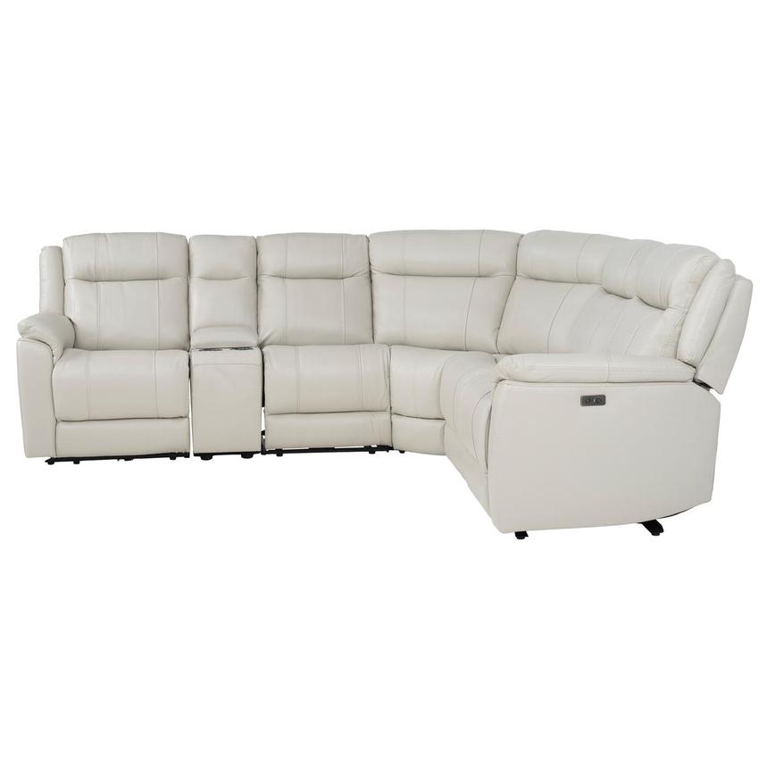 Samuel Leather Power Reclining Sectional with 6PCS/2PWR  alternate image, 3 of 10 images.