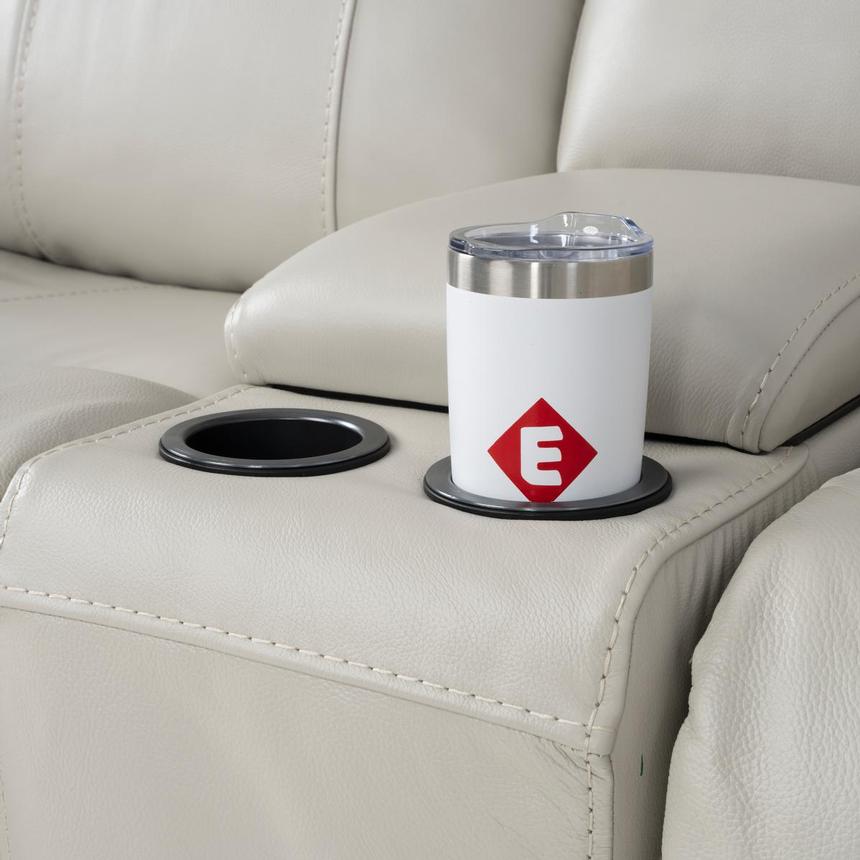 Samuel Light Gray Leather Power Reclining Sectional with 6PCS/2PWR  alternate image, 6 of 10 images.