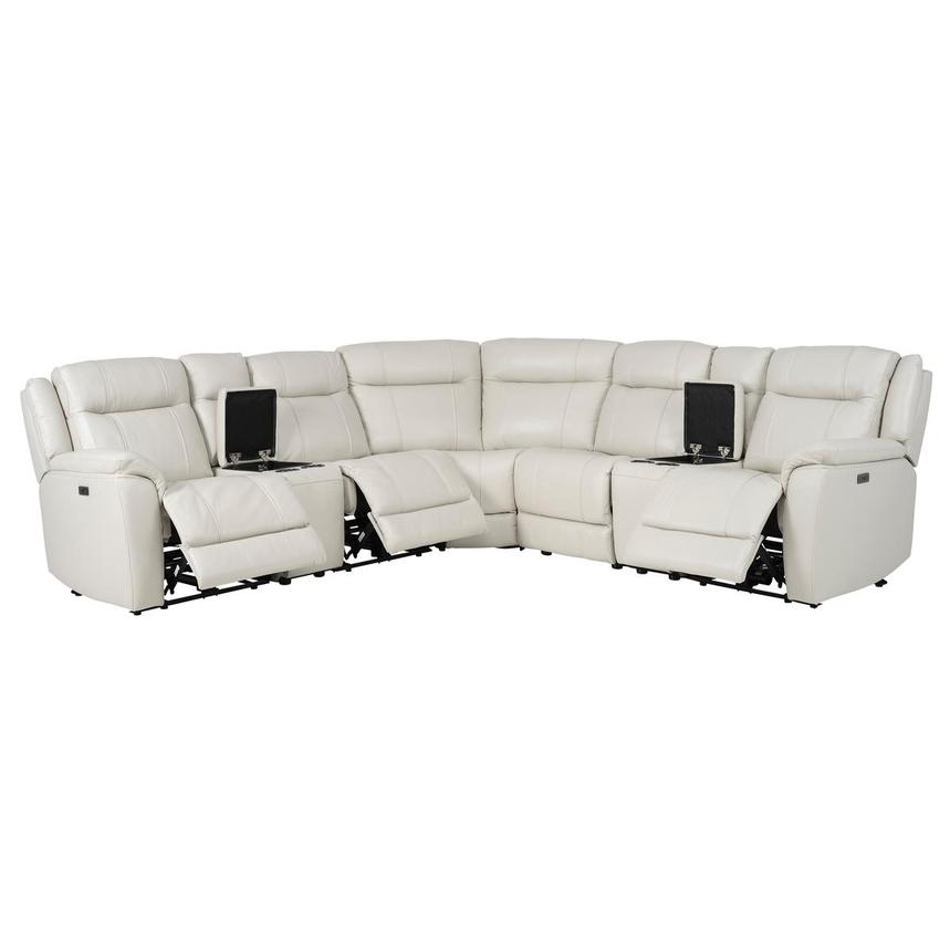 Samuel Leather Power Reclining Sectional with 7PCS/3PWR  alternate image, 3 of 11 images.
